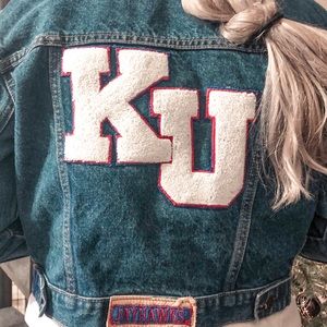 University of Kansas (KU) Vintage Jean Jacket